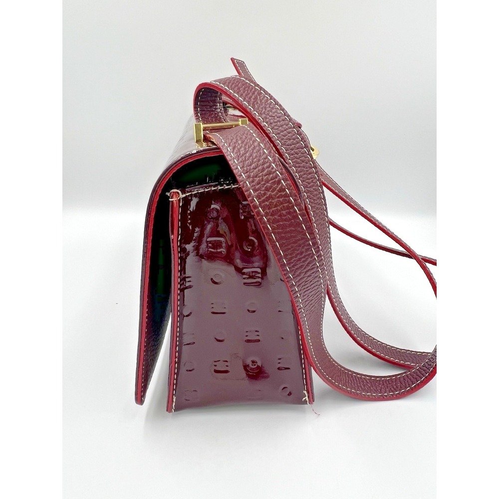 Arcadia Vinaccia Patent Leather Crossbody Handbag #1569 NWT - Picture 7 of 15